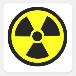 Radioactive Symbol Square Sticker