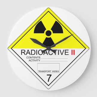 Radioactive Transport Plate Cat 2 Clock