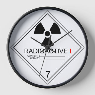 Radioactive Transport Plate Clock