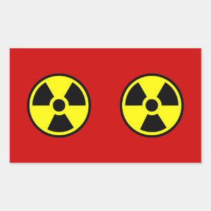 Radioactive Two Rectangular Sticker