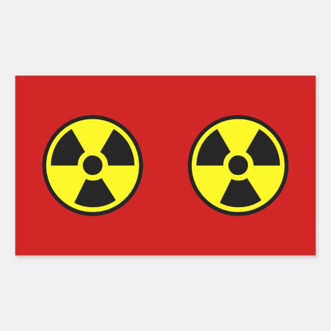 Radioactive Two Rectangular Sticker (Front)