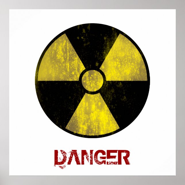 Radioactive Warning Sign | Cool Grunge (Front)