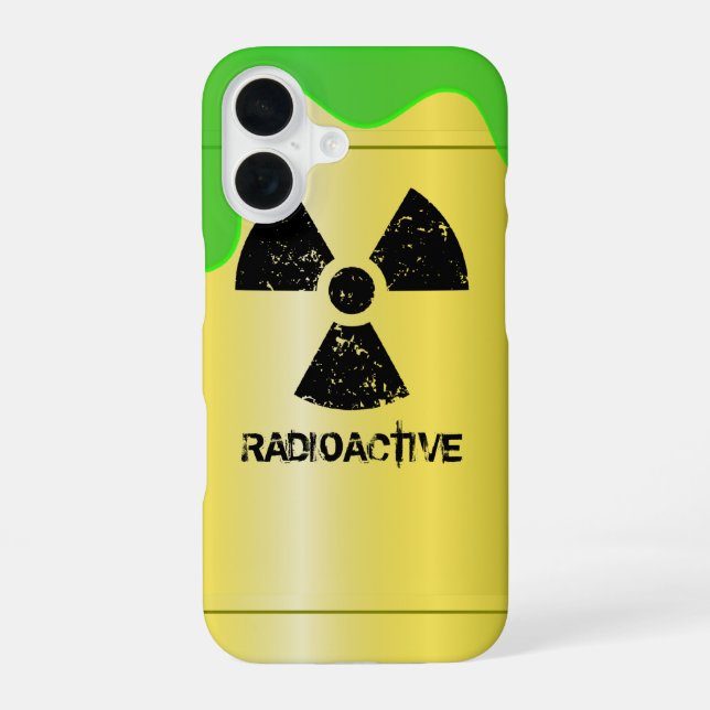 Radioactive Waste Drum iPhone 16 Case (Back)
