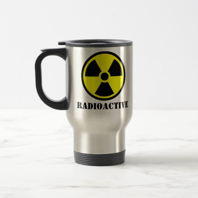 Radioactivity Trifoil Symbol Travel Mug (Left)
