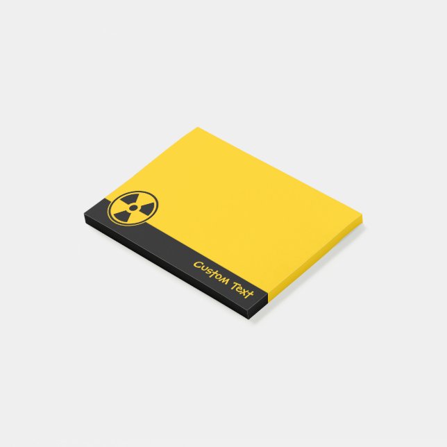 Radioactivity Warning Post-it Notes (Angled)