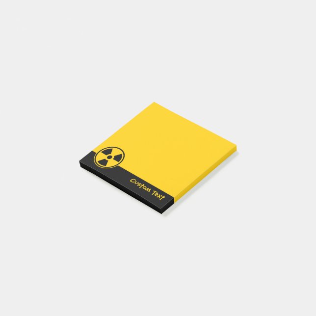 Radioactivity Warning Post-it Notes (Angled)