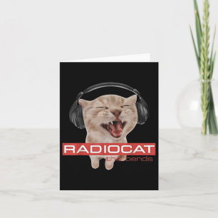 Radiocat The Bends Funny Music Cat Meme Cat Mum Ca Card