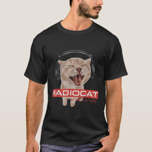 Radiocat The Bends Funny Music Cat Meme Cat Mum Ca T-Shirt