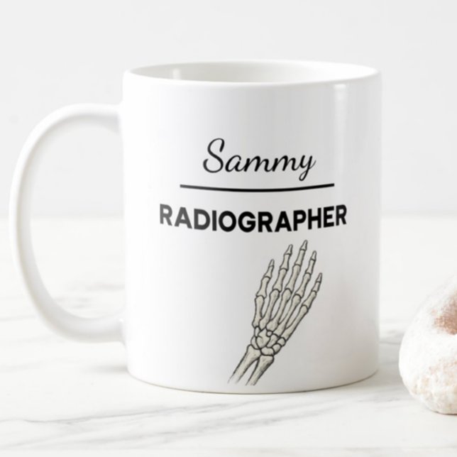 RADIOGRAPHER Personalised Name X-Ray Tech Gift Coffee Mug (Creator Uploaded)