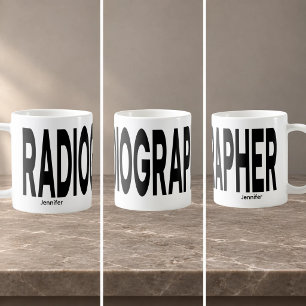 RADIOGRAPHER Wraparound Text Personalised Coffee Mug