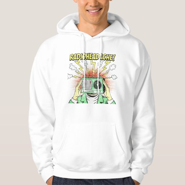 Radioheadache Vintage Retro Hoodie (Front)