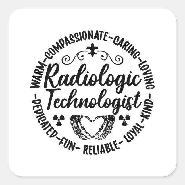 Radiologic Technologist Nurse Xray Radiology Tech Square Sticker (Front)