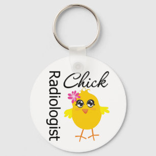 Radiologist Chick Key Ring
