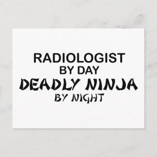 Radiologist Deadly Ninja by Night Postcard