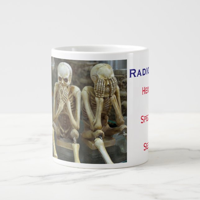 Radiologists hear no evil, speak no evil, see no.. large coffee mug (Front)