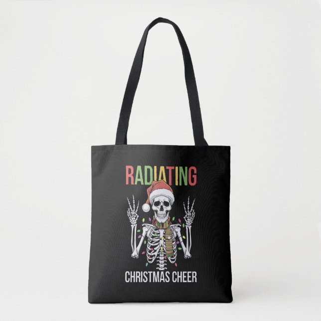 Radiology Christmas Santa Skeleton Xray Technician Tote Bag (Front)