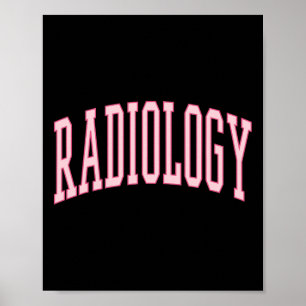 Radiology Cute Pink Preppy Nurse Ct Mri Rad Tech  Poster