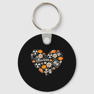 Radiology Fall Heart Xray Tech Autumn Pumpkin Than Key Ring