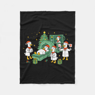 Radiology Funny Goose Ct Scan Christmas Xray Nurse Fleece Blanket