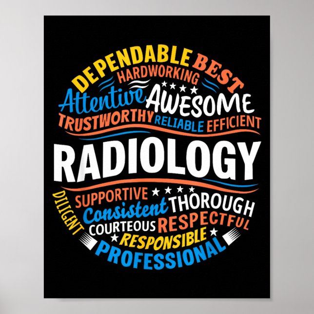 Radiology Funny Rad Tech Week Appreciation Radiolo Poster (Front)