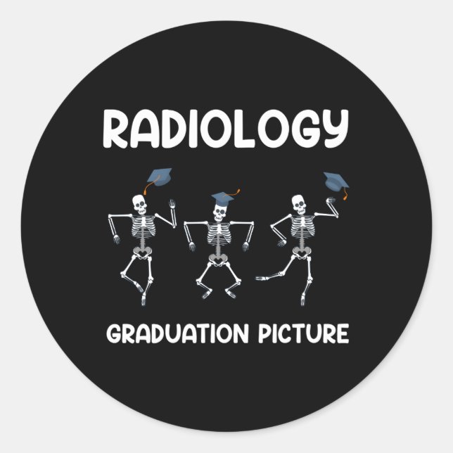 Radiology Graduation Mri Technologist Radiology Te Classic Round Sticker (Front)