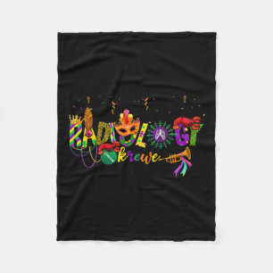 Radiology Krewe Mardi Gras Eye Mask Rad Tech New O Fleece Blanket