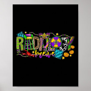 Radiology Krewe Mardi Gras Rad Tech X-ray Radiolog Poster