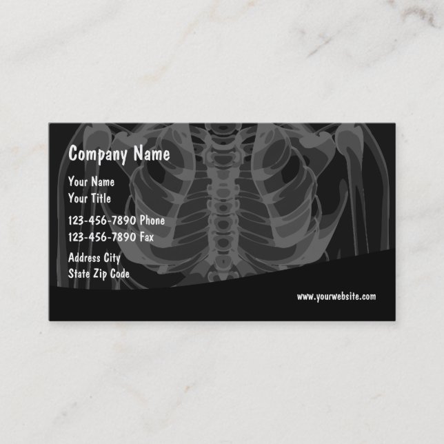 Radiology Medical Theme Business Card (Front)
