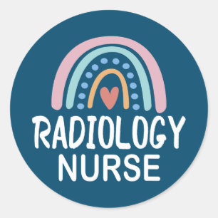 Radiology Nurse Leopard RN interventional Classic Round Sticker