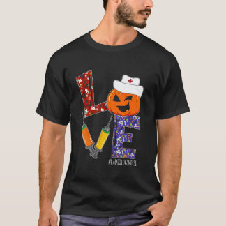 Radiology Nurse Love Nurse Life Halloween Pumpkin  T-Shirt