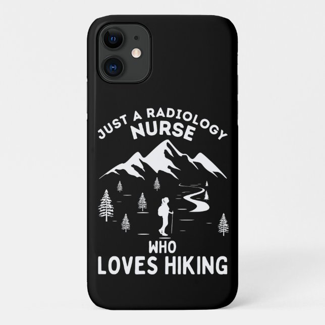 Radiology Nurse Loves Hiking Nurse Case-Mate iPhone Case (Back)