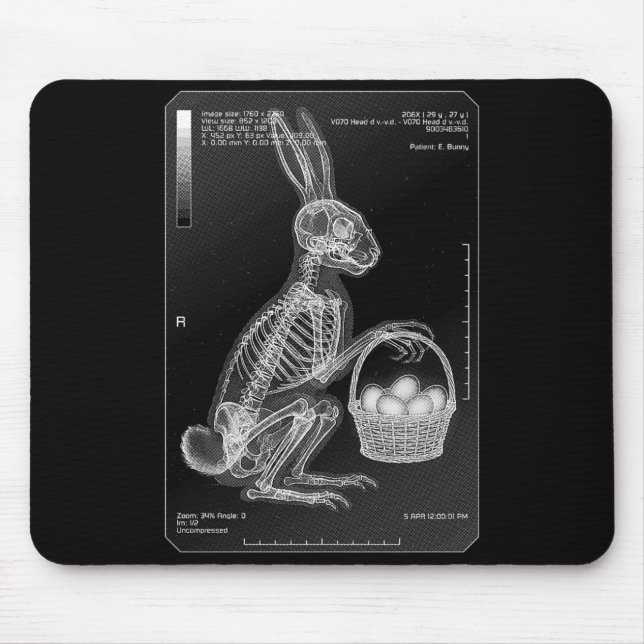 Radiology Nurse Radiologist Funny Easter Bunny Mouse Pad (Front)
