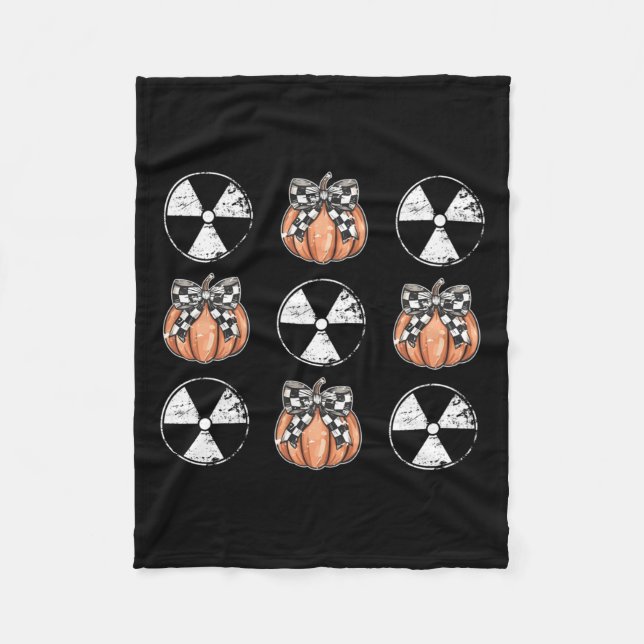 Radiology Pumpkin Coquette Fall Autumn Xray Tech H Fleece Blanket (Front)