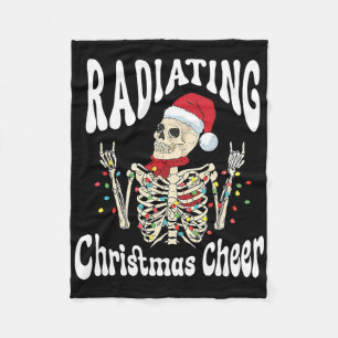 Radiology Radiating Christmas Cheer X-ray Rad Tech Fleece Blanket