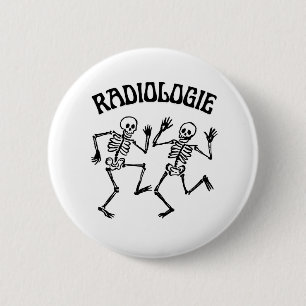 Radiology Skeleton Dance Vintage Humour 6 Cm Round Badge