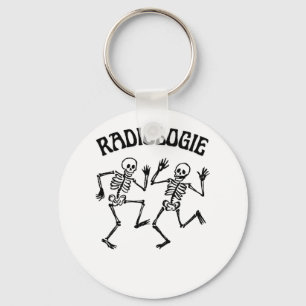 Radiology Skeleton Dance Vintage Humour Key Ring