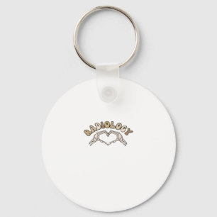 Radiology Skeleton Heart Hands Classic Key Ring