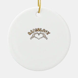 Radiology Skeleton Heart Hands Classic Style Ceramic Tree Decoration
