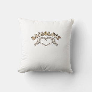 Radiology Skeleton Heart Hands Classic Style Cushion