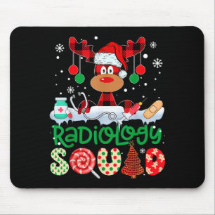 Radiology Squad Nurse Reindeer Buffalo Red Plaid C Mouse Pad