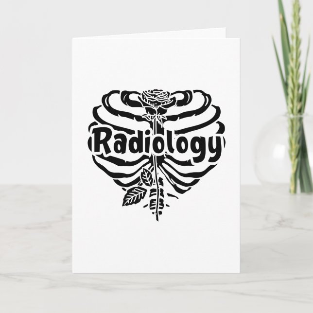 Radiology Tech Rad Nurse Flower Technologist Xray Card (Front)