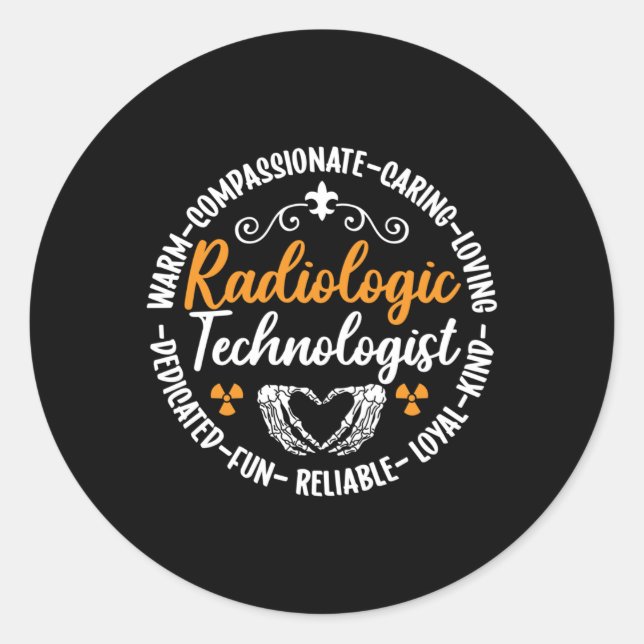 Radiology Tech Radiologic Technologist Nurse Xray Classic Round Sticker (Front)
