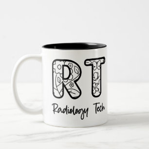 Radiology Tech RT Rad Technician X-ray Tech Gifts Two-Tone Coffee Mug