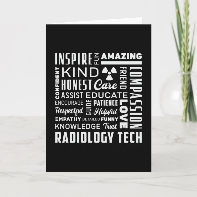 Radiology Tech Technologist Rad Tech X-Ray Techs Card (Front)