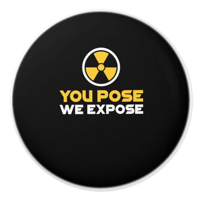 Radiology X-Ray Tech Gift Radioactive nuclear Ceramic Knob (Front)