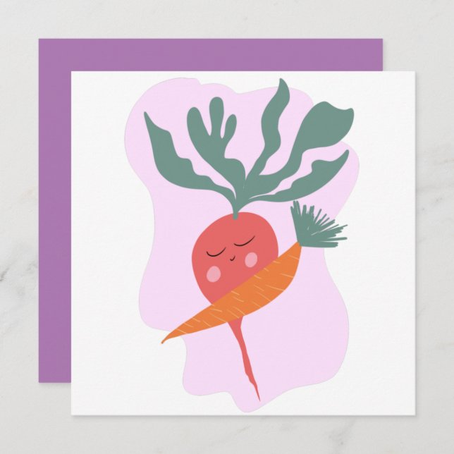 Radish and Carrot Card (Front/Back)