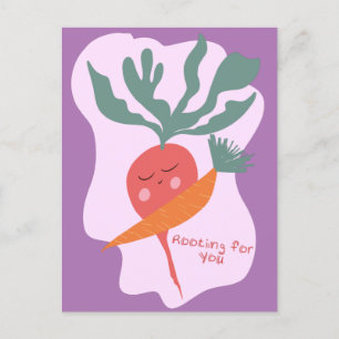 Radish and Carrot Get Well  Postcard