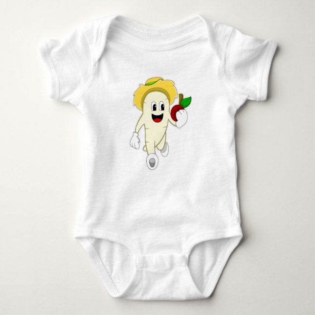 Radish as Farmer with Fruit Baby Bodysuit (Front)
