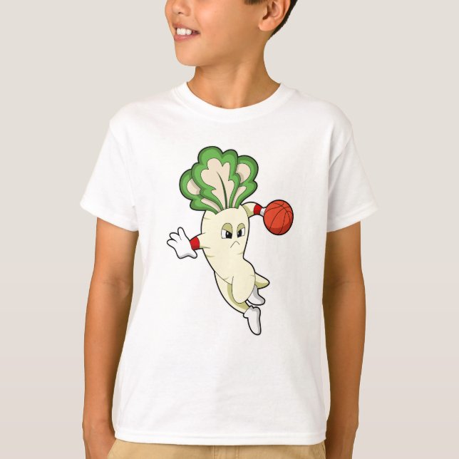 Radish at Basketball Sports T-Shirt (Front)