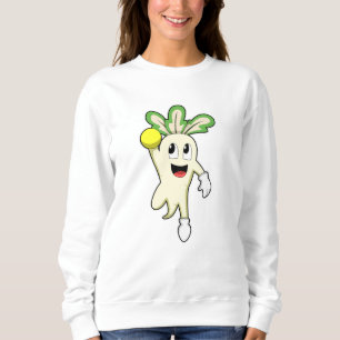 Radish at Handball player with Handball Sweatshirt